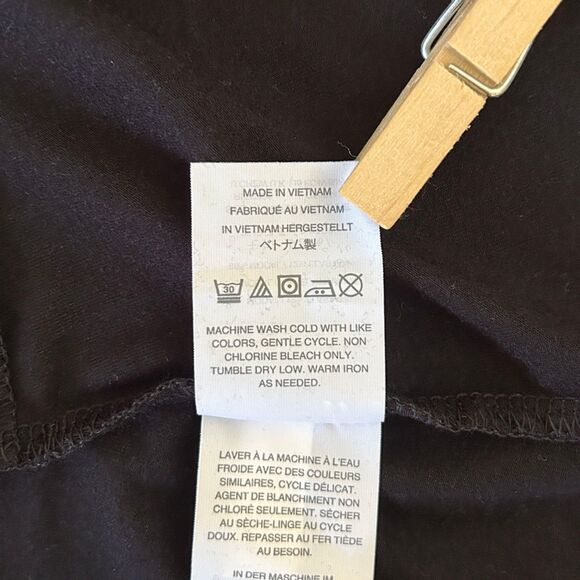 NWT J.Crew Black Swingy Long Sleeve Dress (M) Soft Modal Trapeze T-Shirt Pockets - Picture 10 of 13